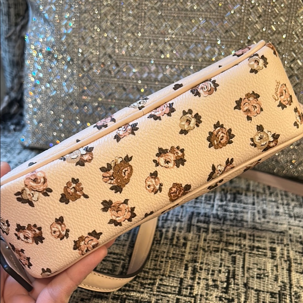Coach Floral Print Mini Jamie Crossbody Camera Bag in Blush Multi - Picture 3 of 10